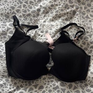 Victoria's Secret Black Bra with Pink Accents